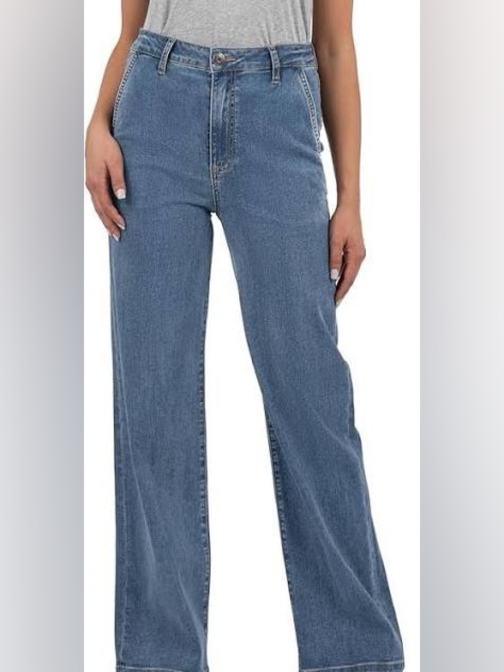 Kut from the Kloth Medium Blue Wide Leg Jeans